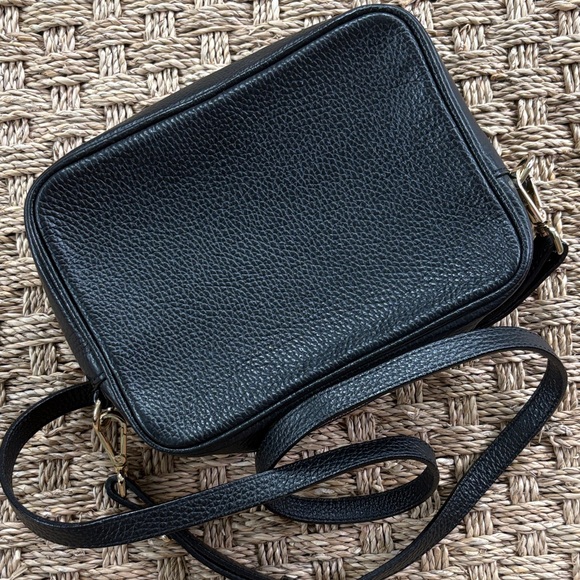 Quince Black Italian Leather Crossbody Bag - Picture 5 of 7